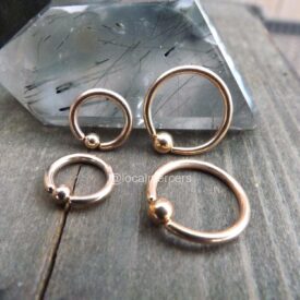 Rose Gold Captive Bead Ring