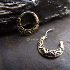 Tribal Septum Rings 16g 5/16" 8mm Hinged Clicker Pierced Nose Helix Piercing Rings 1.2mm Daith Body Jewelry