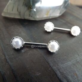 Pearl Nipple Rings