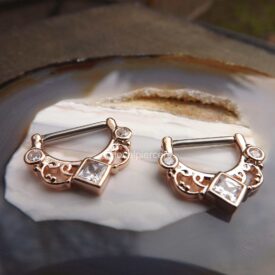 Rose Gold Nipple Rings
