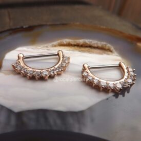 Rose Gold Nipple Rings