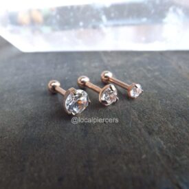 Rose Gold Helix Studs