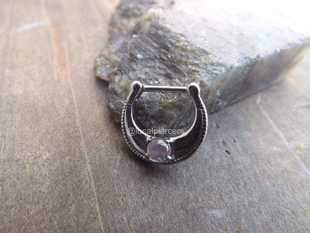 Amethyst Nose Ring