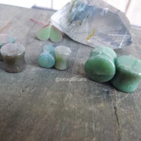 Green Agate Stone Plugs