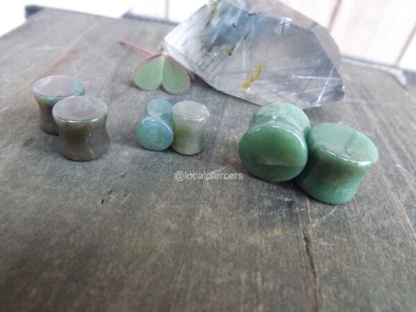 Green Agate Stone Plugs