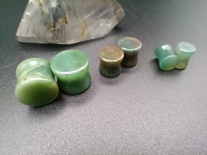 Green Agate Stone Plugs