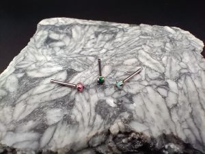 Titanium Opal Nose Rings