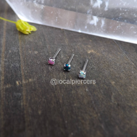 Titanium Opal Nose Rings