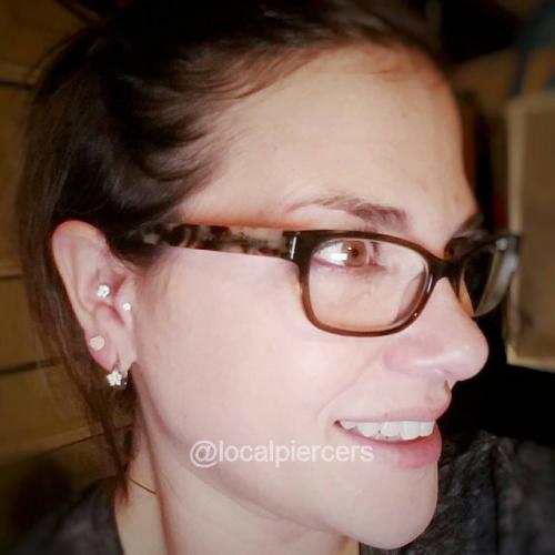 Rose Gold Tragus & Conch Studs