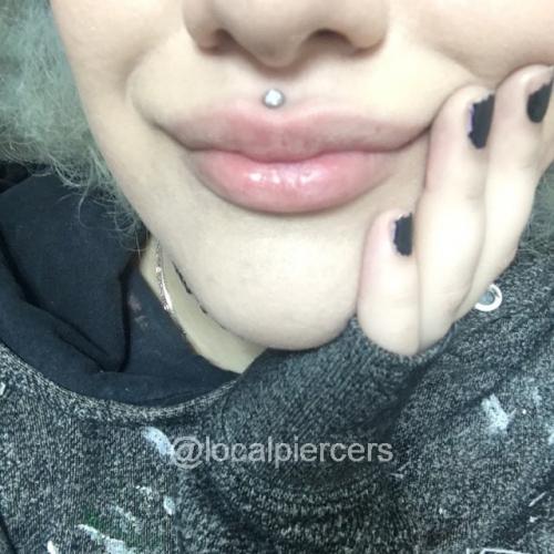 White Opalite Dermal Top Featured in Medusa Piercing