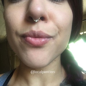 Sterling Silver Opalite Septum Ring