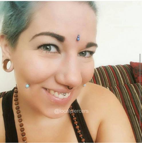 Titanium Teardrop Opal Dermal Top
